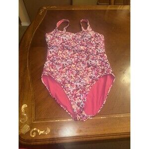 Athleta XL Floral One Piece Swim Suit